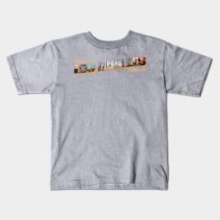 Greetings from Los Angeles in California Vintage style retro souvenir Kids T-Shirt